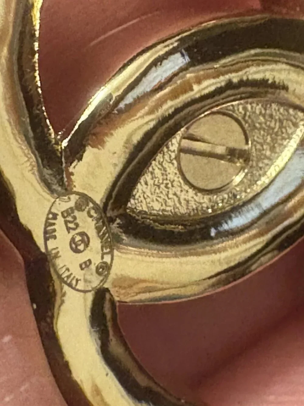 Chanel CC Logo Love Lock Turnlock Stud Earrings Gold color, NWT
